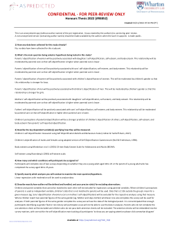 Data set and pre-registration for study 'Parenting and objectification'