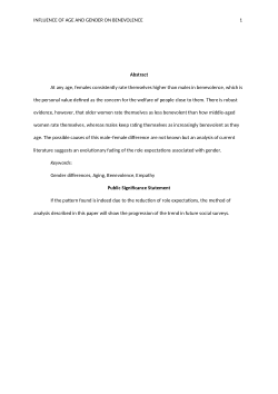 influence of age and gender on benevolence