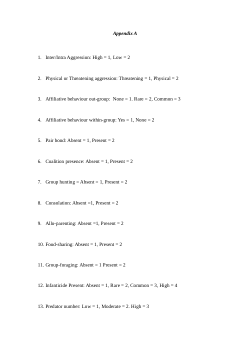 Appendices for <i>Predicting Prosociality in Primates: Socio-Ecological Influences and a Framework of Inter-Brain Neural Synchronization</i>