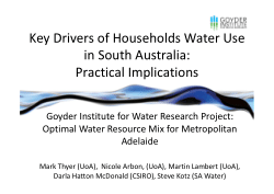 Identifying Key Drivers of Household Water Use in South Australia: Practical Implications
