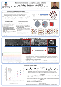 Particle Size and Morphological Effects on Surface Catalysis with ZIF-8