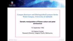 Genetic manipulation of flower colour and petal senescence