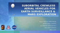 Suborbital Crewless Aerial Vehicles for Earth Surveillance and Mars Exploration