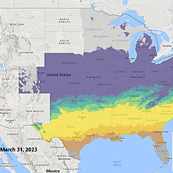 Archived Emerald Ash Borer Pheno Forecast, Contiguous United States, 2016 - 2023