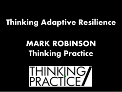 Thinking Adaptive Resilience