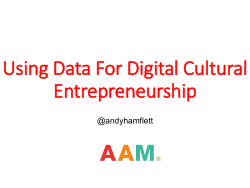 Using Data for Digital Cultural Entrepreneurship
