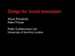 Design for Social Innovation