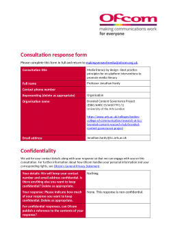 Submission to Ofcom consultation on Media Literacy by Design (December 2023)