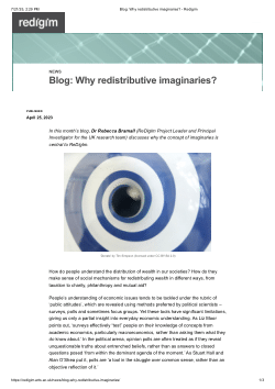 Blog: Why redistributive imaginaries?