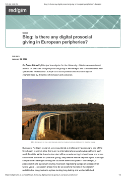 Blog: Is there any digital prosocial giving in European peripheries
