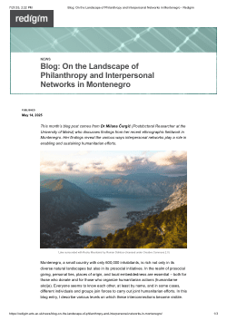 Blog_ On the Landscape of Philanthropy and Interpersonal Networks in Montenegro - Redigim.pdf