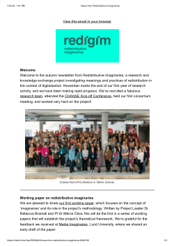 ReDigIm Newsletter Autumn 2023