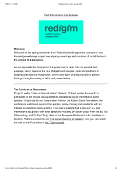 ReDigIm Newsletter Spring 2024