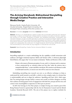 The Arriving Storybook: Bidirectional Storytelling through Creative Practice and Interactive Media Design