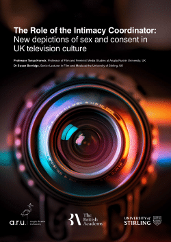 The Role of the Intimacy Coordinator: New depictions of sex and consent in UK television culture
