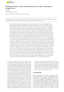 Thinking with Moss: Scales of environmental Care within a Participatory Design Process