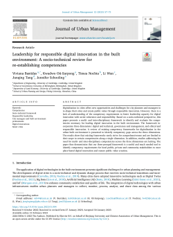 Leadership for responsible digital innovation in the built environment: A socio-technical review for re-establishing competencies
