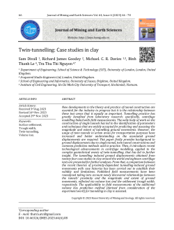 Twin-tunnelling: Case studies in clay