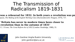 William Benbow, Francis Macerone and Revolutionary Transmission 1819-1831