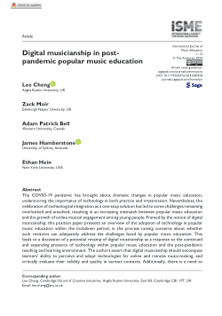 Digital musicianship in post-pandemic popular music education