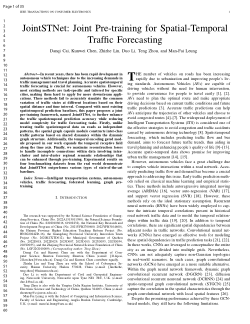 JointSTNet: joint pre-training for spatial-temporal traffic forecasting