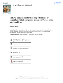 Natural frequencies for bending vibrations of smart laminated composite plates reinforced with bamboo fibres