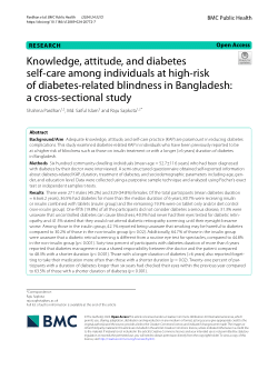Knowledge, attitude, and diabetes self-care among individuals at high-risk of diabetes-related blindness in Bangladesh: a cross-sectional study