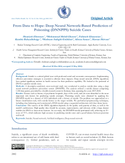From data to hope: deep neural network-based prediction of poisoning (DNNPPS) suicide cases