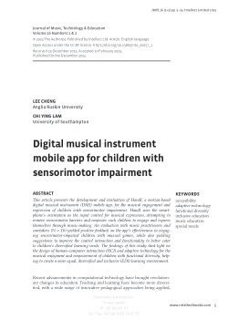Digital musical instrument mobile app for children with sensorimotor impairment