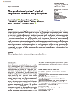 Elite professional golfers’ physical preparation practices and perceptions