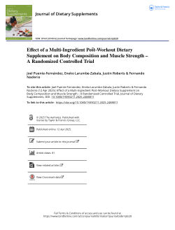 Effect of a multi-ingredient post-workout dietary supplement on body composition and muscle strength – a randomized controlled trial