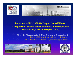 Pandemic A H1N1 (2009) Preparedness Efforts, Compliance, Ethical Considerations: A Retrospective Study on Hijli Rural Hospital (RH)