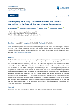 Of poly-rhythmic time and the City: how an urban Community Land Trust is attempting to confront the slow violence of housing inequality