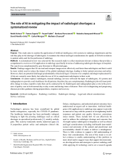 The role of AI in mitigating the impact of radiologist shortages: a systematised review
