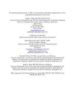 Development and Deployment of a Music Listening Intervention Mobile Application for a Two-Group Blinded Randomized Clinical Trial