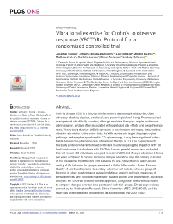 Vibrational exercise for Crohn’s to observe response (VECTOR): protocol for a randomized controlled trial