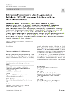 International Consortium to Classify Ageing-related Pathologies (ICCARP) senescence definitions: achieving international consensus