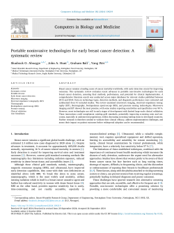 Portable noninvasive technologies for early breast cancer detection: A systematic review