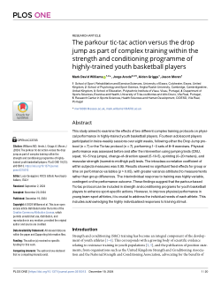 The parkour tic-tac action versus the drop jump as part of complex training within the strength and conditioning programme of highly-trained youth basketball players