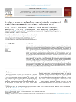 Recruitment approaches and profiles of consenting family caregivers and people living with dementia: A recruitment study within a trial