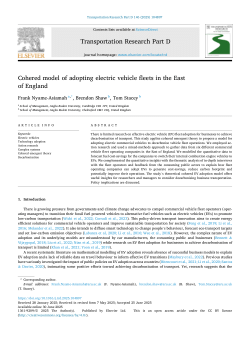 Cohered model of adopting electric vehicle fleets in the East of England