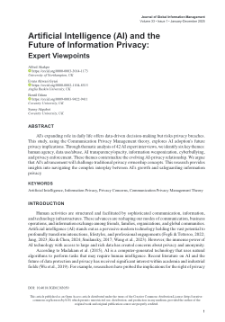 Artificial Intelligence (AI) and the future of information privacy: Experts viewpoints