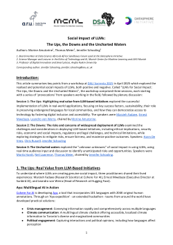 Social Impact of LLMs: The Ups, the Downs and the Uncharted Waters