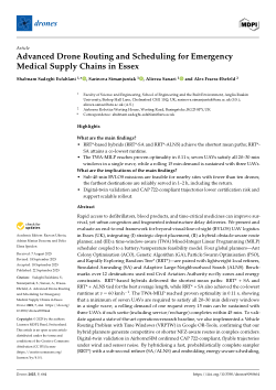 Advanced drone routing and scheduling for emergency medical supply chains in Essex