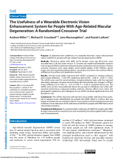 The Usefulness of a Wearable Electronic Vision Enhancement System for People With Age-Related Macular Degeneration: A Randomized Crossover Trial