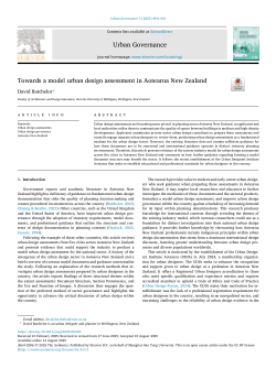Towards a model urban design assessment in Aotearoa New Zealand