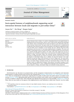 Socio-spatial features of neighbourhoods supporting social interaction between locals and migrants in peri-urban China