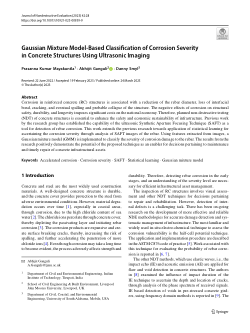 Gaussian mixture model-based classification of corrosion severity in concrete structures using ultrasonic imaging
