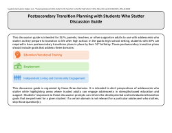 Transition planning with adolescents who stutter (Rodgers et al., 2025)