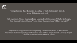 Computational fluid dynamics of particles’ transport in the airways (Vuorinen et al., 2025)